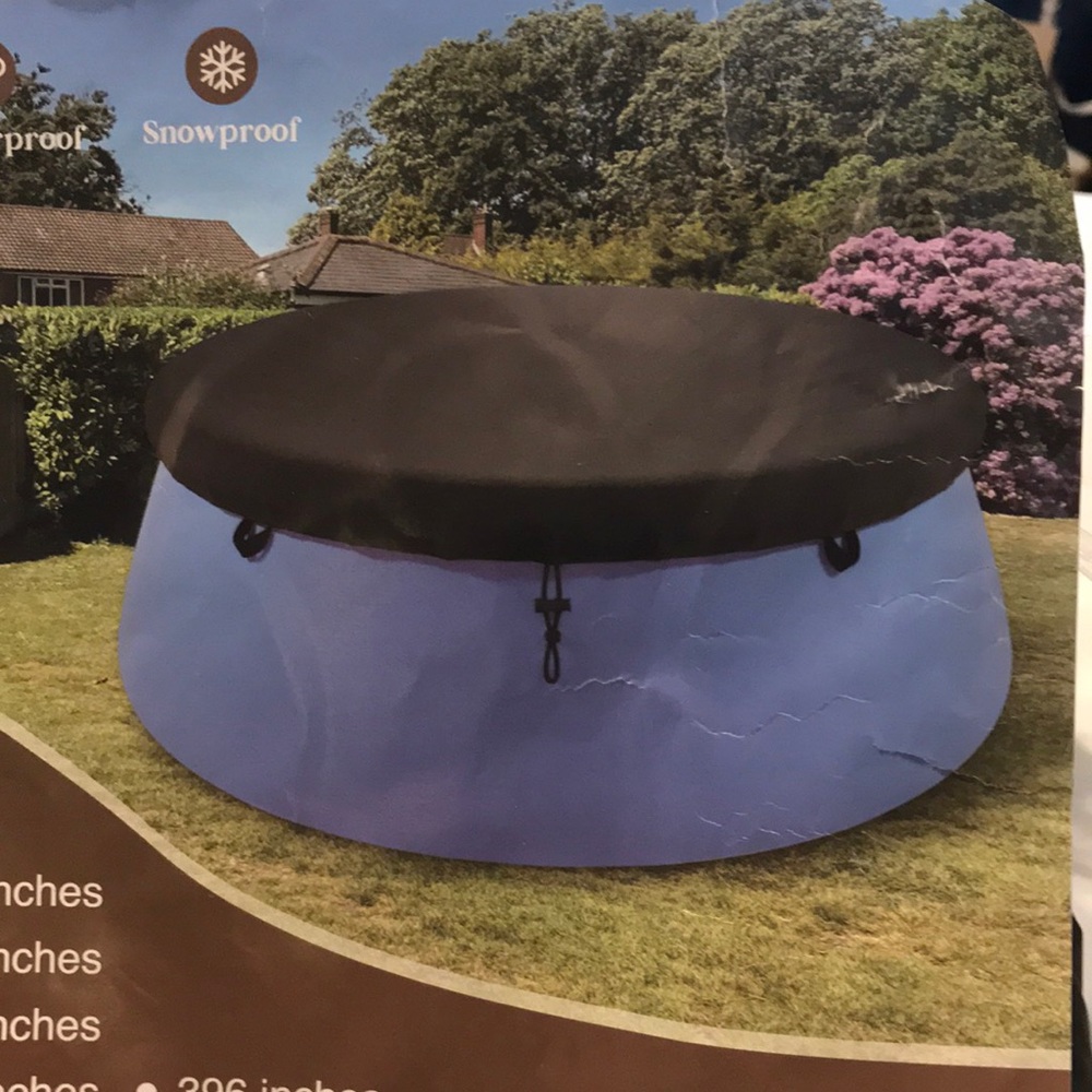 Black and Blue Pool Cover